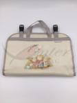 Beige 420D Polyester Mens Hanging Travel Toiletry Bag Foldable 13.8"X19"