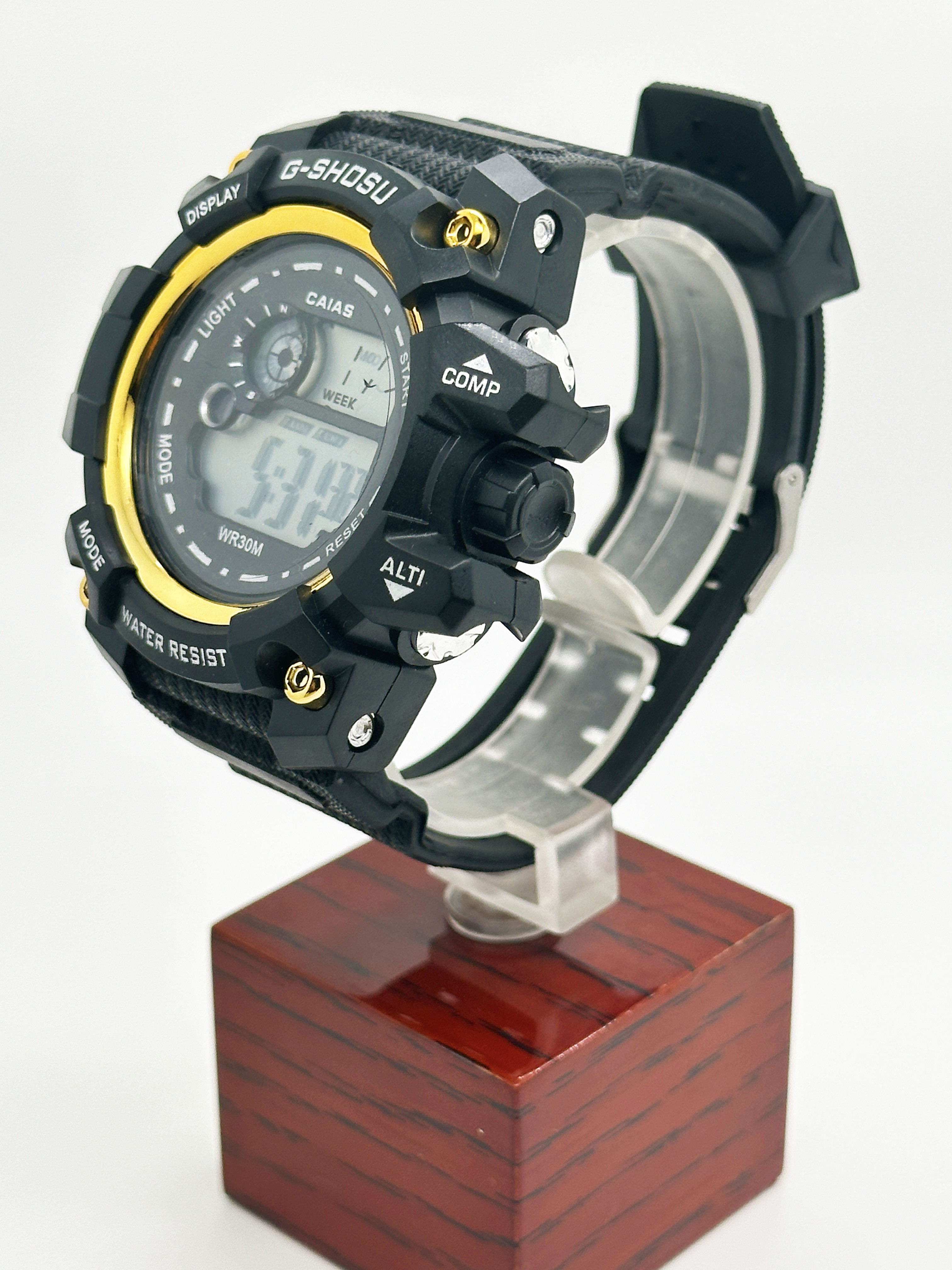 Silicone Band Digital Men Quartz Watch Sports Chronograph Watches