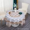 Buy cheap Oil-Proof PVC Round Plaid Tablecloth for 10-Person White Round Table Classic Style from wholesalers