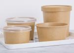 Buy cheap Strong Kraft Paper Bowls , Paper Soup Bowls Lined With Leak Proof Inner Coating from wholesalers