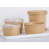 Buy cheap Strong Kraft Paper Bowls , Paper Soup Bowls Lined With Leak Proof Inner Coating from wholesalers