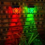 RGB Solar Wall Lamps ABS Outdoor Retro Waterproof Decorative