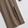 Buy cheap Summer V Neck Long Sleeved Slim Hooded Dress With Side Slit Buttock Skirt from wholesalers