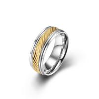 Buy cheap Fashion Men Stainless Steel Mirror Ring Simple Gold Plated Stainless Steel product