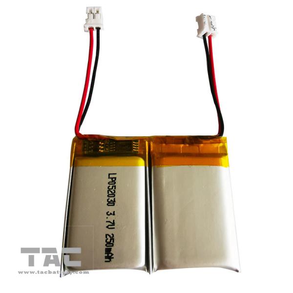 Buy cheap LP052030 3.7V 250mAh Polymer Lithium Lipo Battery Rechargeable For Bluetooth from wholesalers