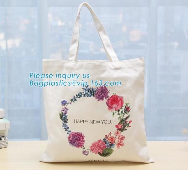 Buy cheap Wholesale High Quality Women Shoulder White Plain Boutique Eco Custom Print 12oz Cotton Canvas Shopping Tote Bag bagease from wholesalers