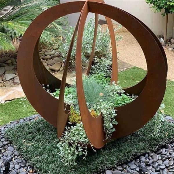 Buy cheap Decorative Outdoor Large Corten Metal Flower Planters For Garden Landscape from wholesalers