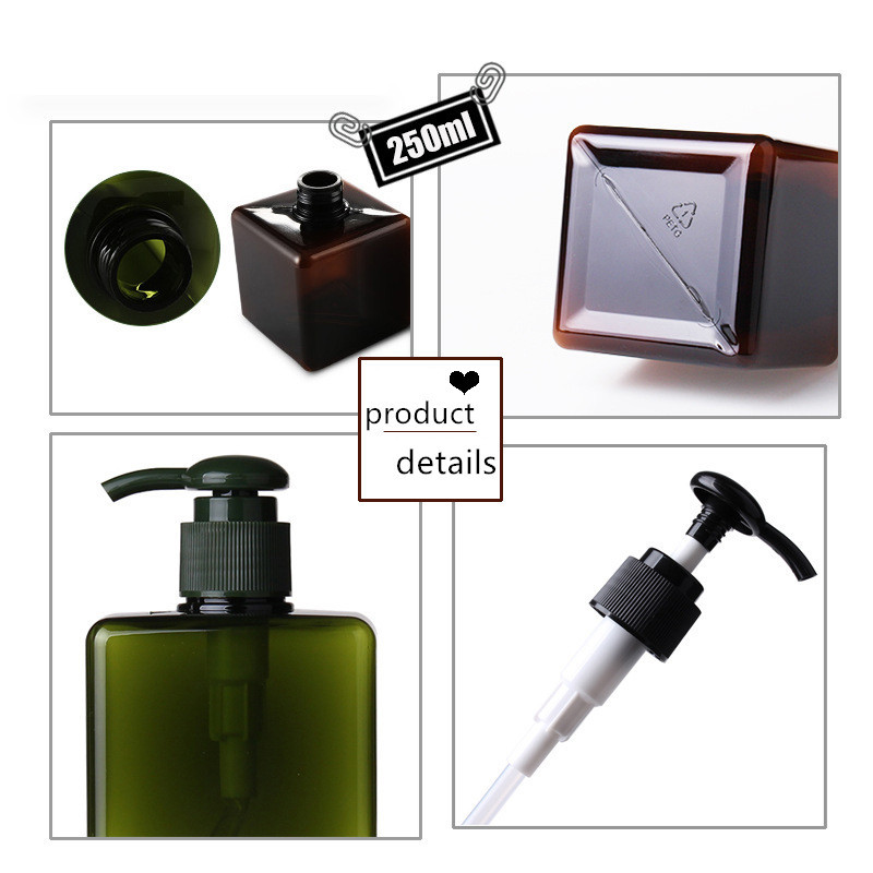 Seven Options Cosmetic Lotion Bottles , PETG Material Plastic Pump Bottle 250ml