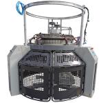 Color Stripes Single Jersey Circular Knitting Machine With Sinke And Needle