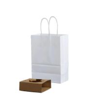 Buy cheap Eco Friendly Recyclable White Small Paper Bag With Handles For Retail And product