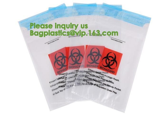 Bio-Medical Hazardous Waste bag, Bio-Hazard Specimen pouch Printed Medical Mart, Biological Waste Management