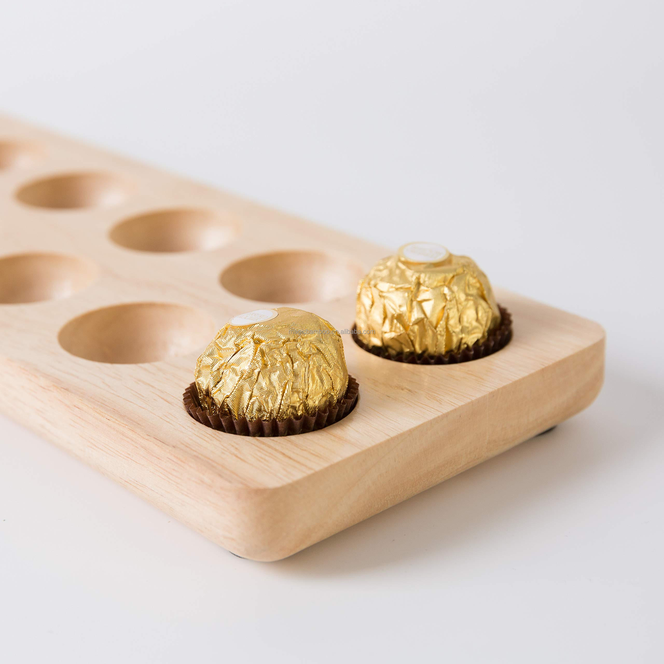 Customized Logo Bamboo Egg Safe Storage Rack for Kitchen Fridge Display Countertop