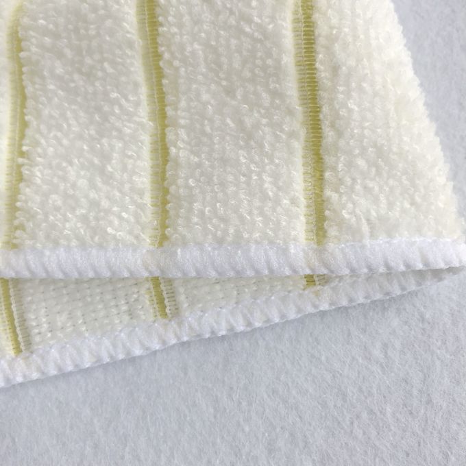 30cm*30cm color stripe cationic kitchen cleaning microfiber cloth，stripe drying polyester towels