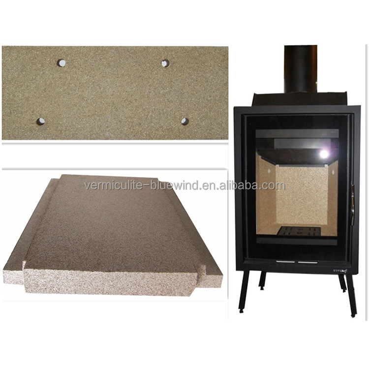 Square Vermiculite Insulation Board Industrial Vermiculite Fireproof Insulation Board