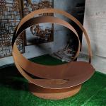 Thick 4mm Corten Steel Sculpture 47.2 Inch Garden Metal Sculpture