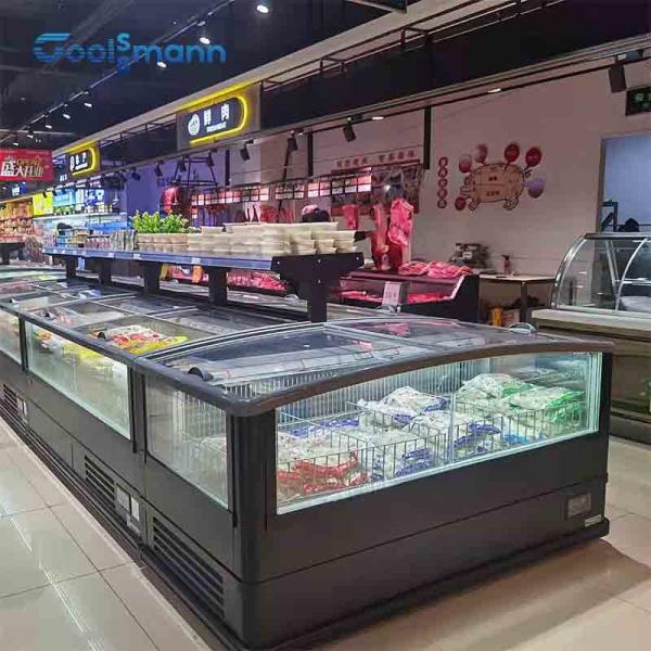 Buy cheap R290 Island Glass Lid Freezer Deep Sliding Door Chest Refrigerant Supermarket from wholesalers