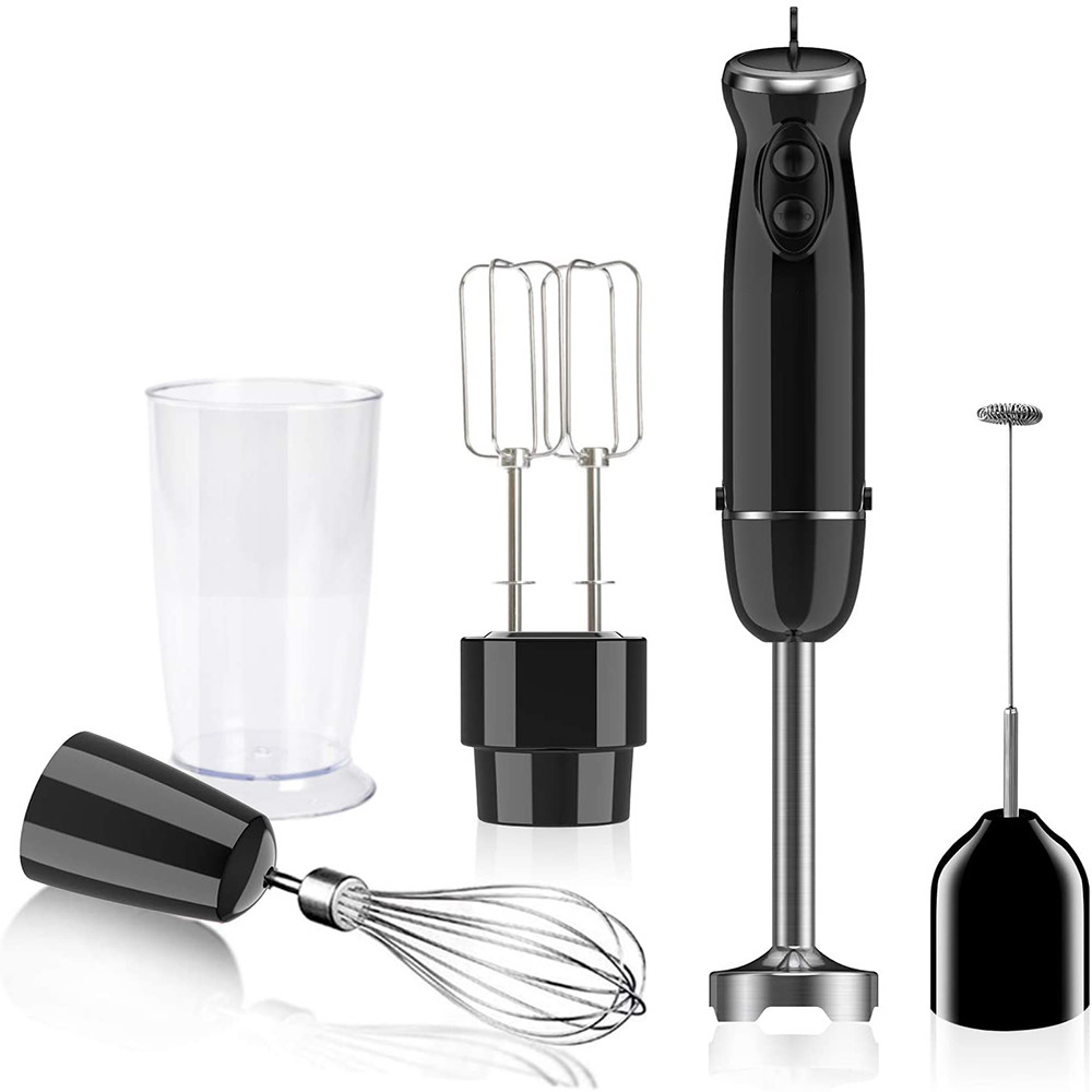 Powerful DC Motor Hand Blender , Stainless steel Black Stick Blender 400W