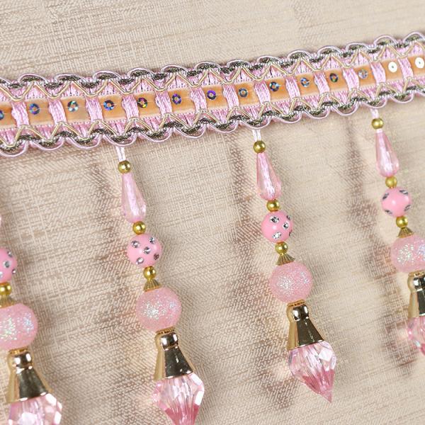Buy cheap Handmade fashionable chain beads lace tassels fringes for curtain/sofa/pillow decoration from wholesalers