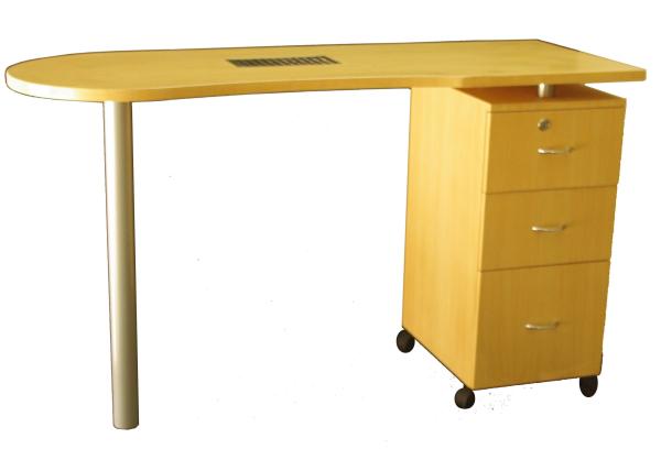 Buy cheap Vent System Wooden Mobile Nail Desk Furniture For Spa , 46cm Depth from wholesalers