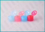 Pink 24/410 Flip Top Caps For Bottles , Butterfly Plastic Closure Caps For Hand