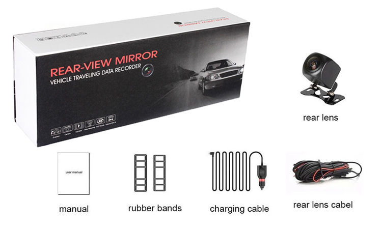 Voice Control CE FCC RoHS FHD Car DVR Vehicle Driving Video Recorder