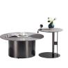 Buy cheap Contemporary Minimalist Metal Style Coffee Table Small Modern Rock Plate Rack for Living Room Bedroom Hotel Home Use Tea Serving from wholesalers