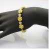 Buy cheap Gold Plated 925 Silver Link Flower Citrine Cubic Zircon Tennis Bracelet(B01YELLOW) from wholesalers