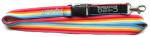 Woven frame polyester lanyards with metal detachable buckle release,