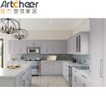 Traditional German Plywood Kitchen Cabinet with Pure Acrylic Countertop at a