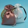 Buy cheap Rose Gold Silk Satin Crystal Aura Packaging Drawstring Bag from wholesalers