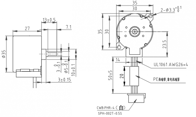 35BYJ412-C 12V High Performance HVAC/R Stepper Motor Chinese Wholesale Supply Low Noise Permanent Magnet Stepper Motor 1