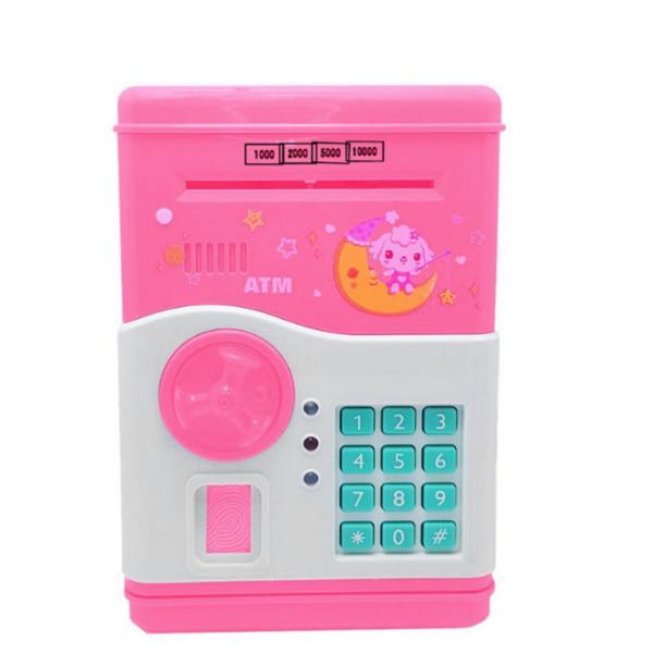 Buy cheap kids educational financial customs atm password put credit cards piggy bank blue color mini electronic safe from wholesalers