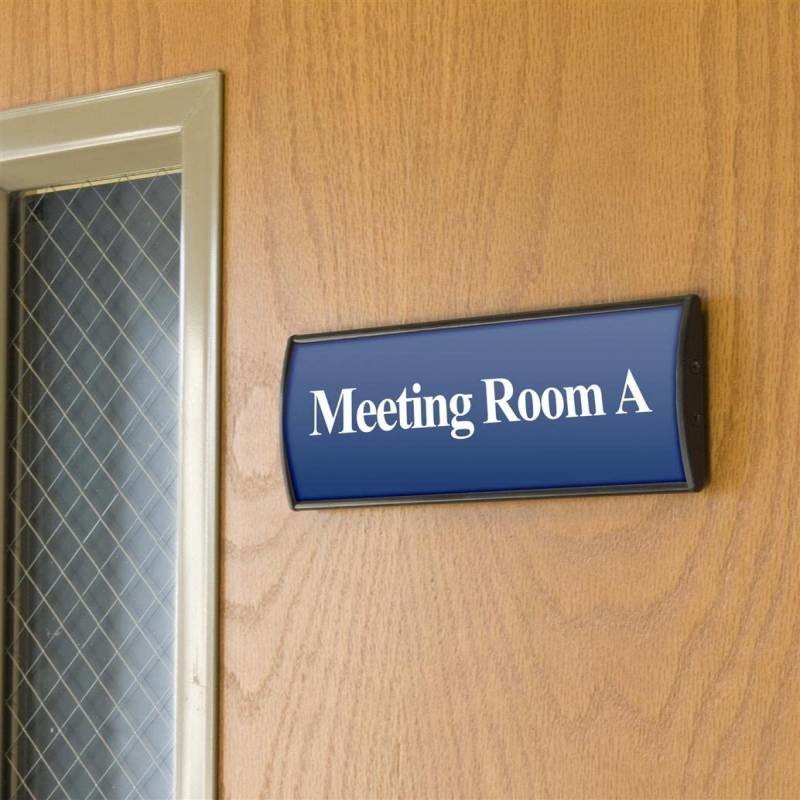 Rustproof Aluminium Door Sign Holders Adhesive Door Nameplate Holder