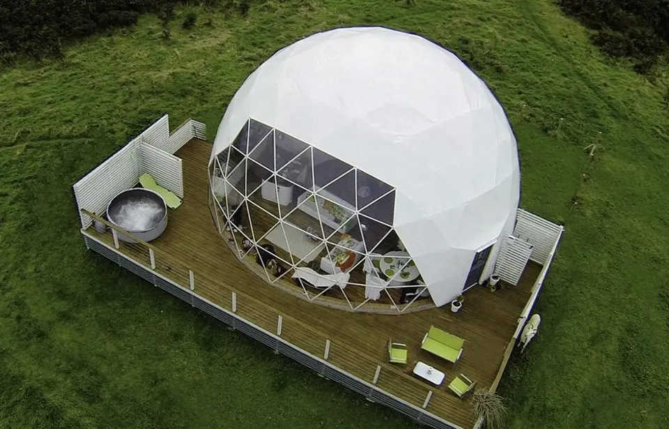 Luxury Inflatable Dome Tent Decoration Transparent Warm Glass Dome Tent