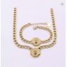 Buy cheap 3 Piece Stainless Steel Jewelry Set Hexagon Cornucopia Gold Plated Bracelets from wholesalers
