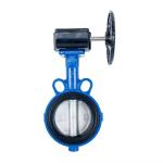 4Inch 100mm NBR Soft Seal Cast Iron Worm Gear Butterfly Valve / Bf Valve