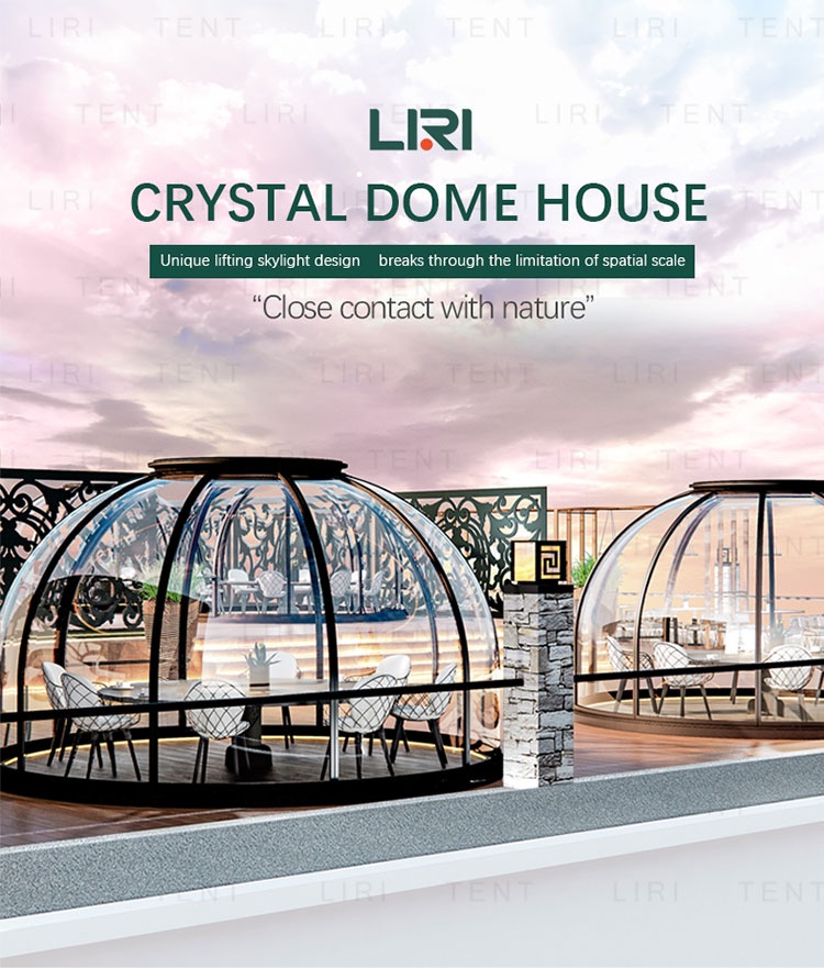 IFAI Luxury Glamping Tents PC Transparent Polycarbonate Stargazing Crystal Dome House