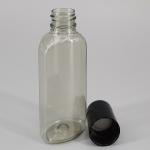 Clear Black 37*26*80mm 50ml Empty Squeeze Bottle