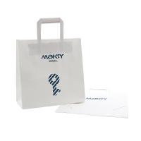 Buy cheap 120gsm To 350gsm UV Printing Takeaway Paper Bags With Handle product