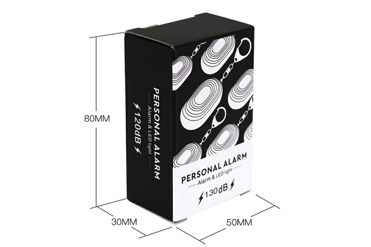 7 Colors Self Defence Alarm Keychain , 130db Personal Alarm Logo Printed