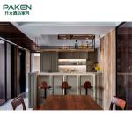 Wooden Warm Villa Kitchen Furniture Sets Bar Table And Chair