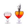 Buy cheap Clear Heart Shaped 180ml 380ml Glass Goblets Bulk For Nightclub Bar from wholesalers