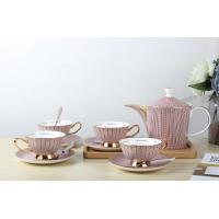 Buy cheap Chinese factory European Vintage Tea Cup Kettle Saucer Set Delicate Bone china product
