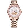 Buy cheap Ladies Manual Wind Up Watches Mechanical Fashion Skeleton Steel Ceramic Watch from wholesalers