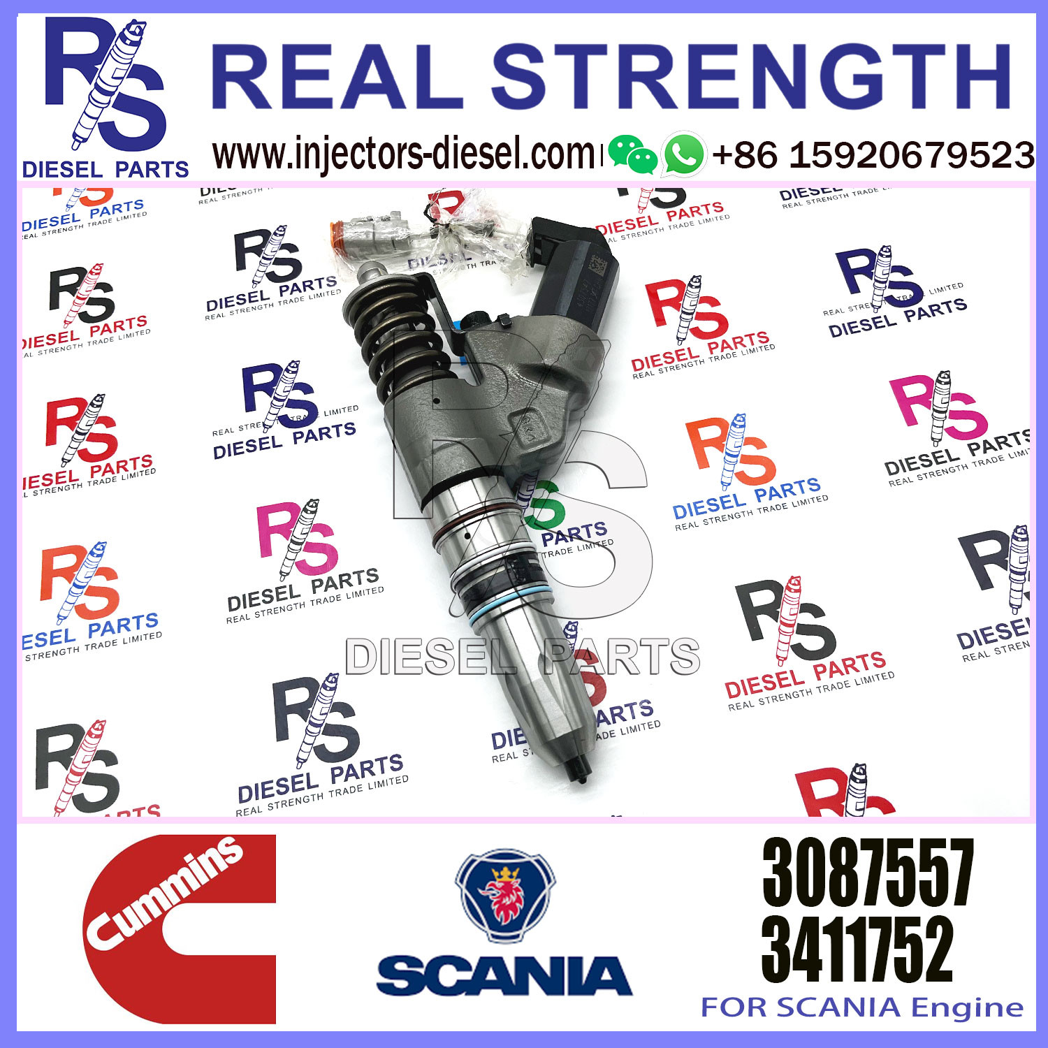 Diesel Engine Fuel Injector 3411752 3084589 3411756 3609925 3083849 3087772 3087557 For CUMMINS ISM QSM M11 Engine