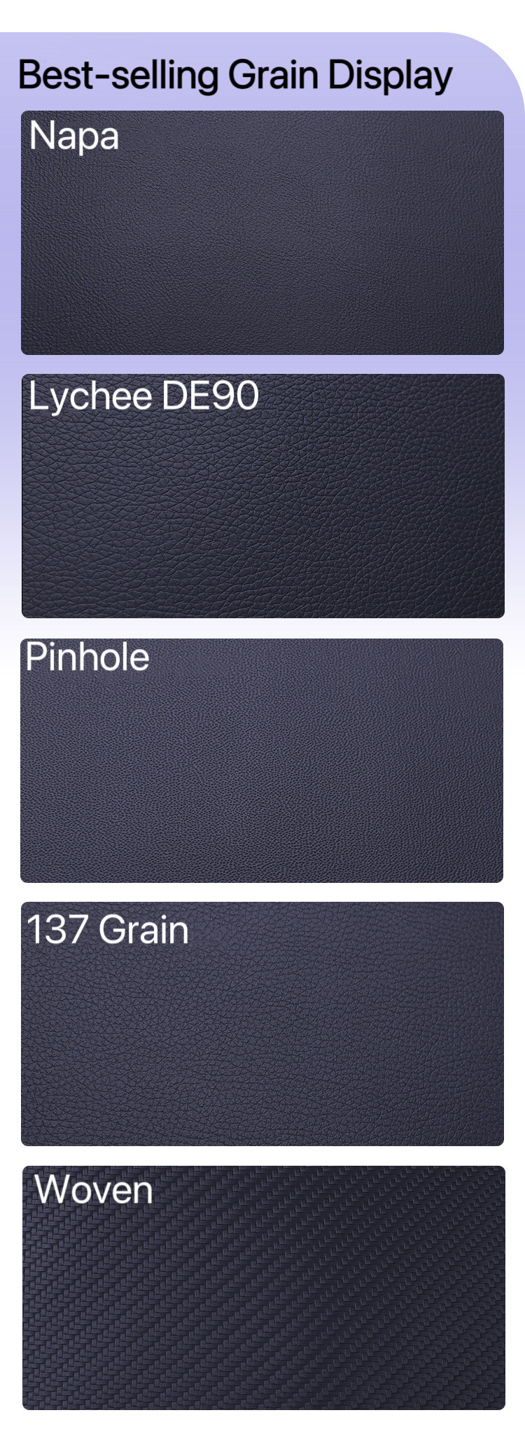 Recycled PVC Leather Seat Covers Anti Mildew PVC Material Leather