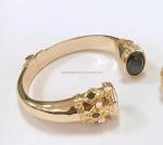 Plating Brass Bangle Bracelets Cuff Jewelry Garnet Stones Silver Jewelry Glitter