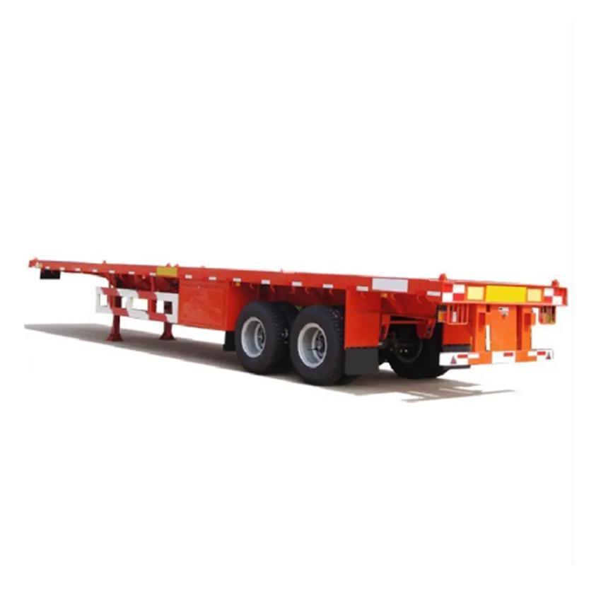 Hot Sale with Two-Axle Container Flatbed Trailer Truck Trailer for Transportation