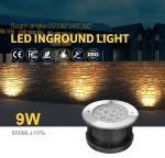 24V IP68 LED Underwater Lights SS316L 9W VDE Cable LED Ground Light