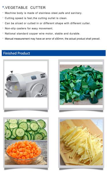 Heavy Duty Stainless Steel Commercial Catering Equipment Vegetable Cutter 1000KG